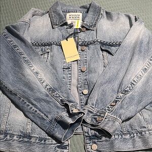 NWT. Scotch & Soda Blue Denim Jacket